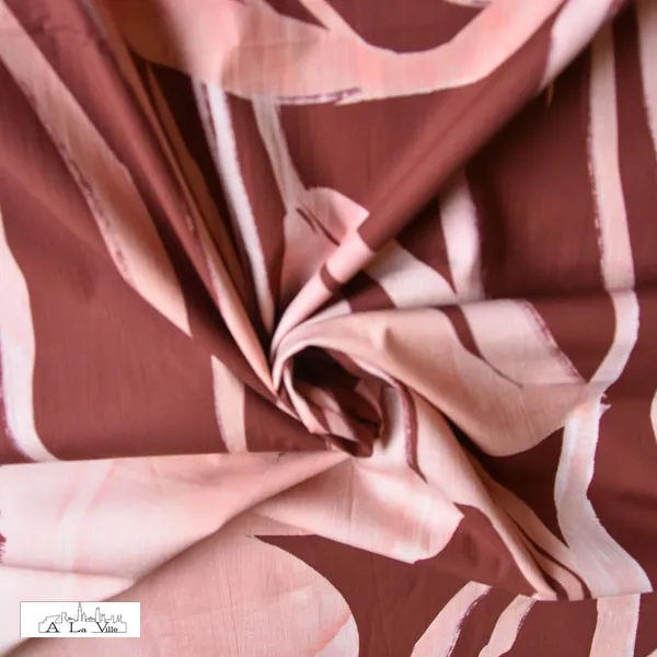 Katoen rood met print - Knipmode